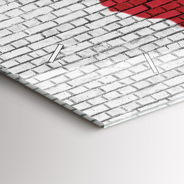 Vízszintes üvegóra Téglafal világtérkép