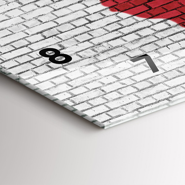 Vízszintes üvegóra Téglafal világtérkép