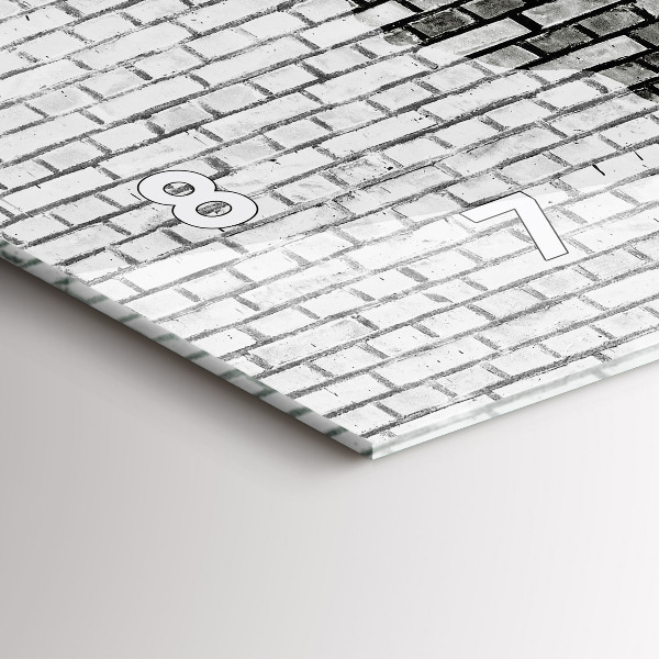 Vízszintes üvegóra Téglafal világtérkép