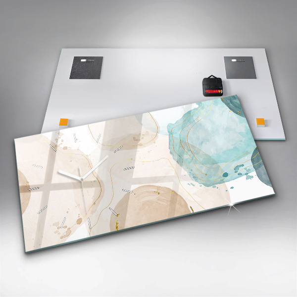 Vízszintes üvegóra Akvarell foltok