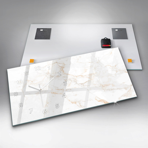 Vízszintes üvegóra Elegáns márvány