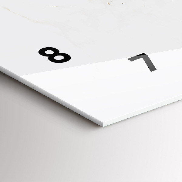 Vízszintes üvegóra Elegáns márvány