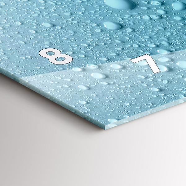 Vízszintes üvegóra Vízcseppek