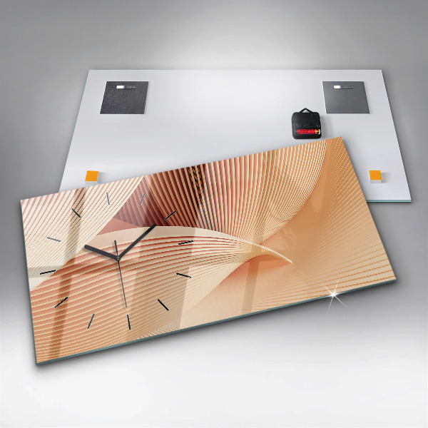 Vízszintes üvegóra Hullámok absztrakt minta