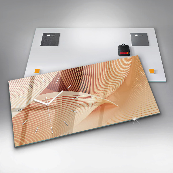 Vízszintes üvegóra Hullámok absztrakt minta