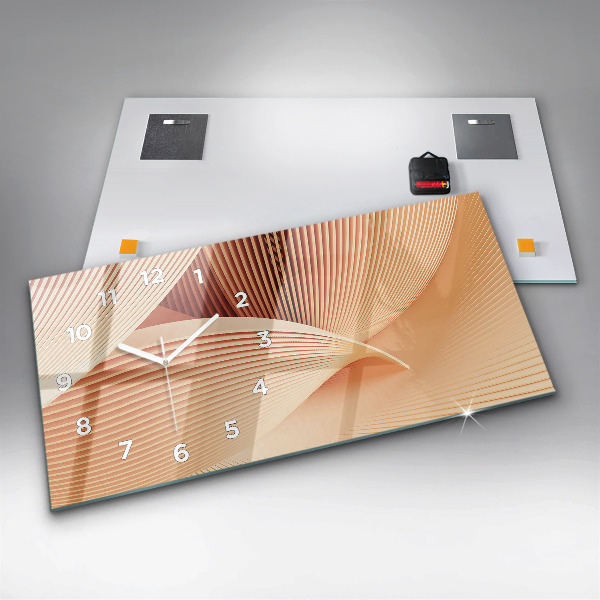 Vízszintes üvegóra Hullámok absztrakt minta