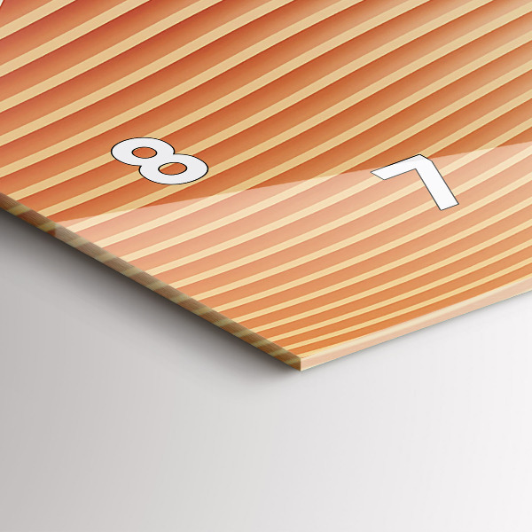 Vízszintes üvegóra Hullámok absztrakt minta