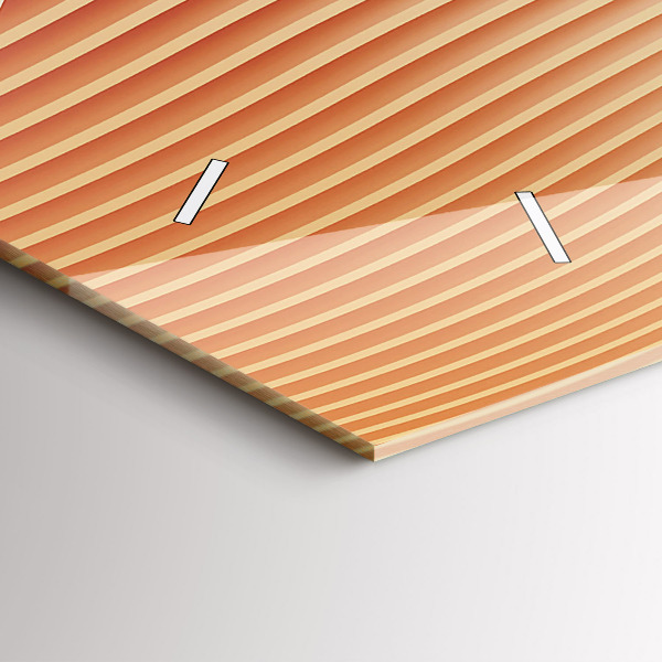 Vízszintes üvegóra Hullámok absztrakt minta