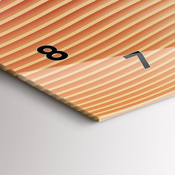 Vízszintes üvegóra Hullámok absztrakt minta