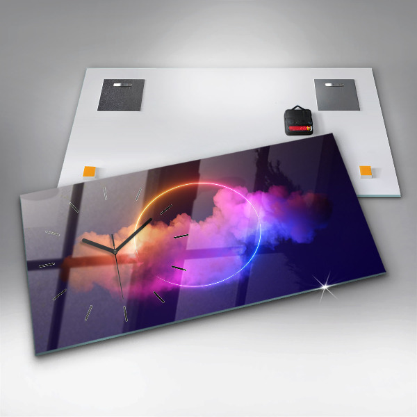 Vízszintes üvegóra 3D füst absztrakt