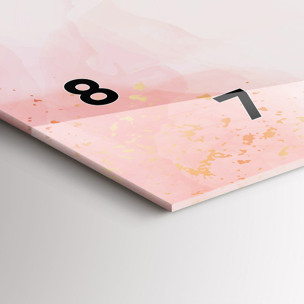 Vízszintes üvegóra Rózsaszín márvány