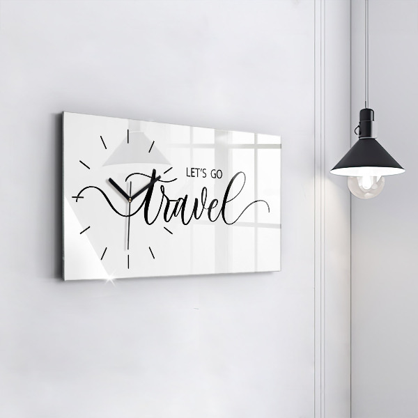 Vízszintes üvegóra Utazási felirat