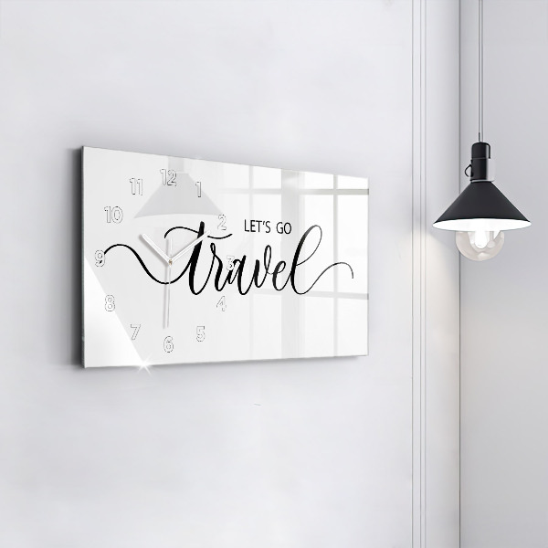Vízszintes üvegóra Utazási felirat