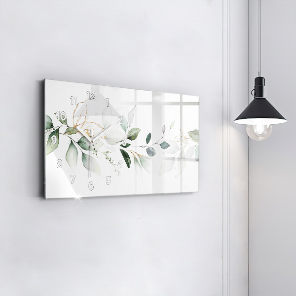 Vízszintes üvegóra Absztrakciós levelek