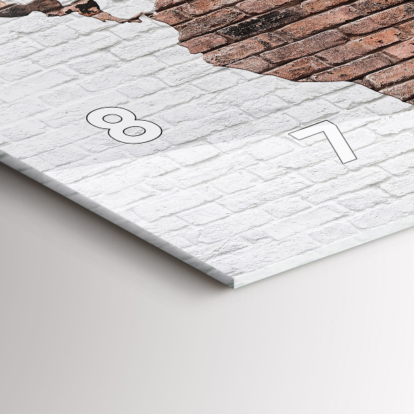 Vízszintes üvegóra Tégla világtérkép