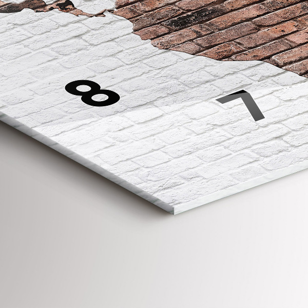 Vízszintes üvegóra Tégla világtérkép