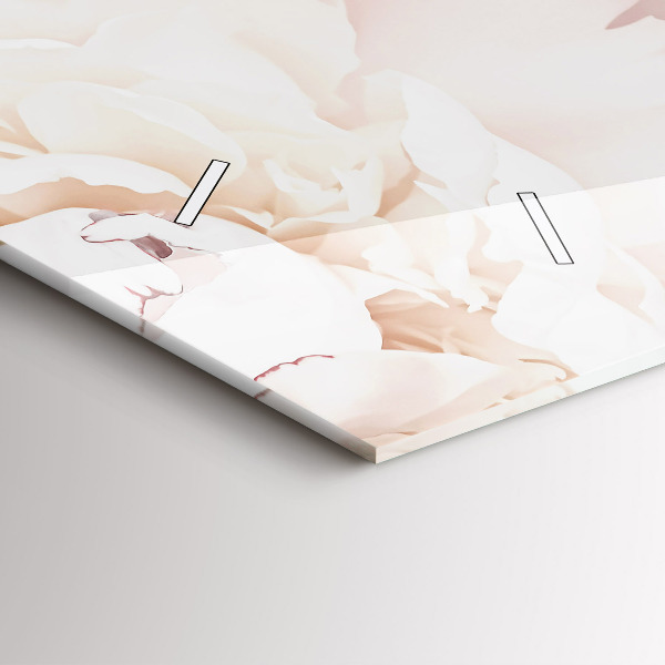 Vízszintes üvegóra Bazsarózsa virágok