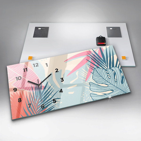 Vízszintes üvegóra Pasztell levelek