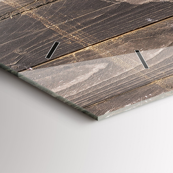 Vízszintes üvegóra Világtérkép fán