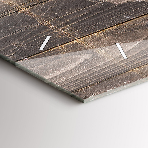 Vízszintes üvegóra Világtérkép fán