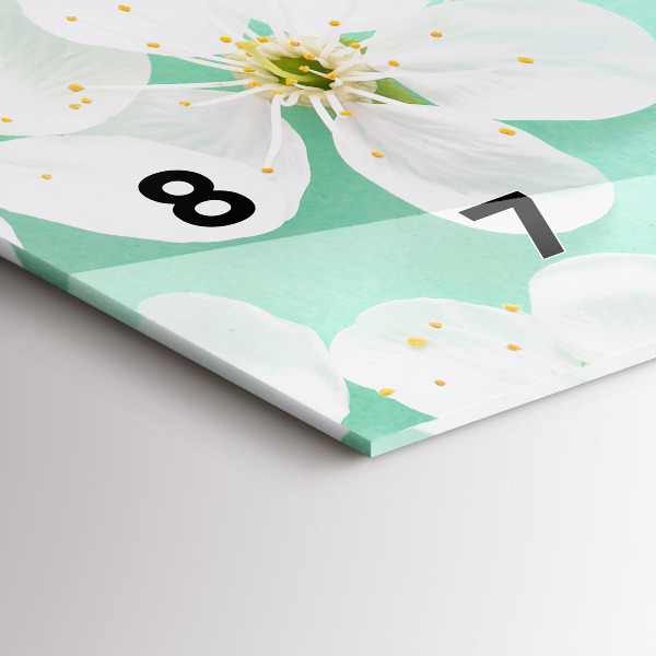 Vízszintes üvegóra Virágzó százszorszépek