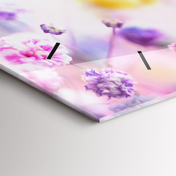 Vízszintes üvegóra Virágok a réten