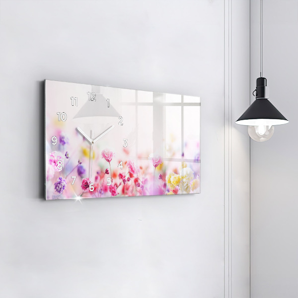 Vízszintes üvegóra Virágok a réten