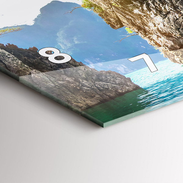 Vízszintes üvegóra Tó fák természet