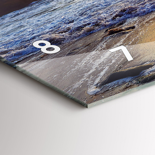 Vízszintes üvegóra Naplemente a tengerparton