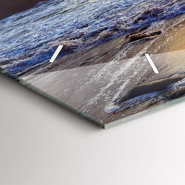 Vízszintes üvegóra Naplemente a tengerparton