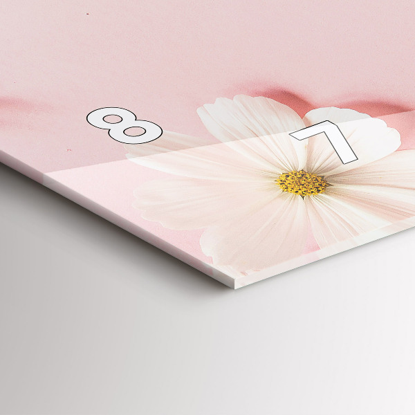 Vízszintes üvegóra Százszorszép virágok