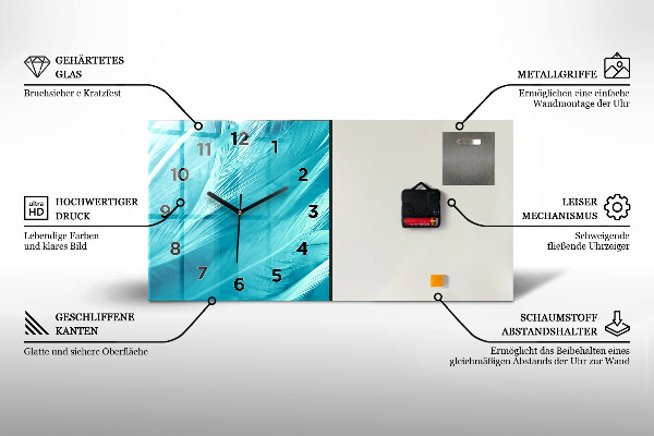 Vízszintes üvegóra Százszorszép virágok