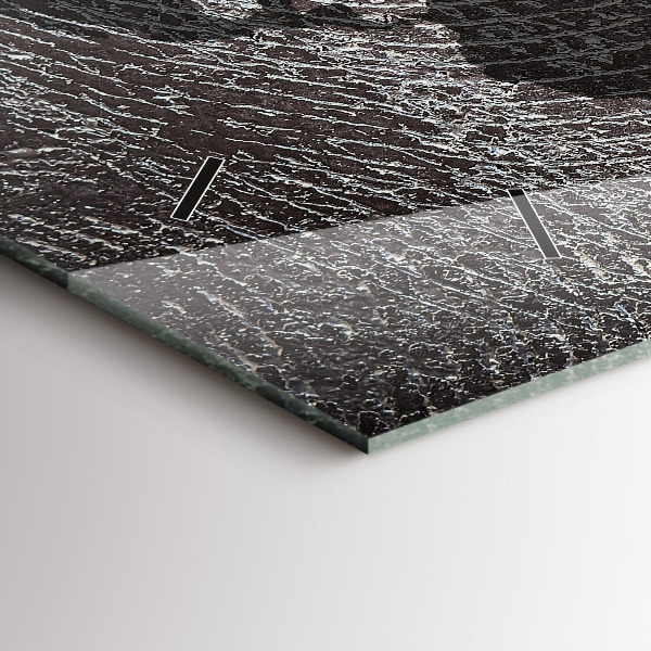 Vízszintes üvegóra Világtérkép beton