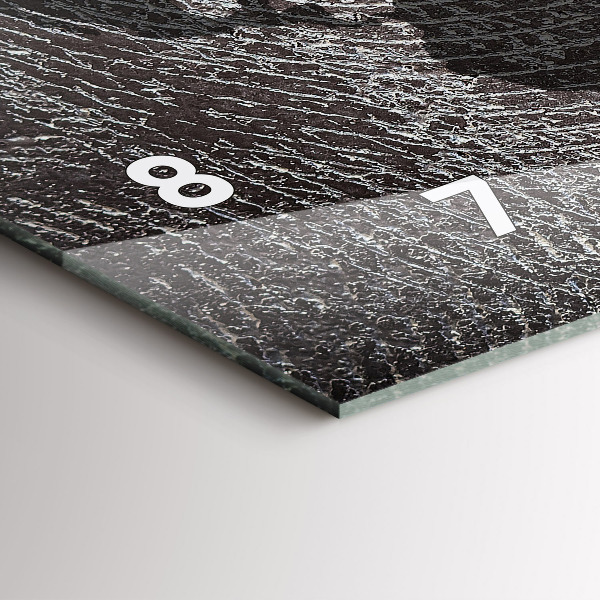 Vízszintes üvegóra Világtérkép beton