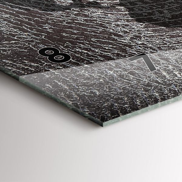 Vízszintes üvegóra Világtérkép beton