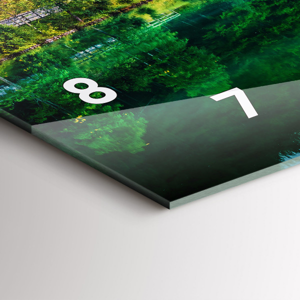 Vízszintes üvegóra Tó táj