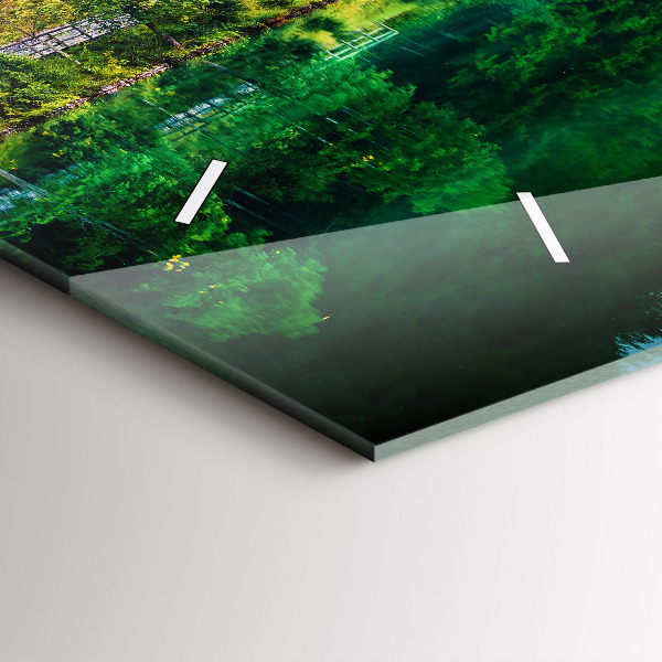 Vízszintes üvegóra Tó táj