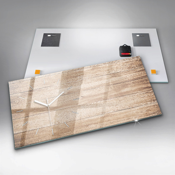 Vízszintes üvegóra Fa textúra