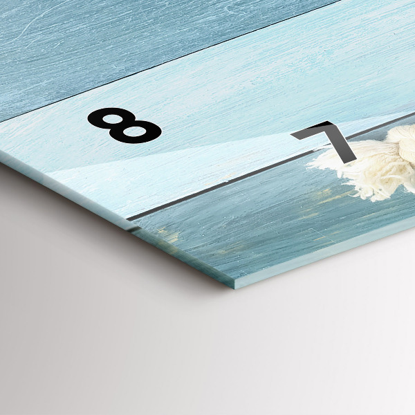 Vízszintes üvegóra Deszkák csíkok és héj