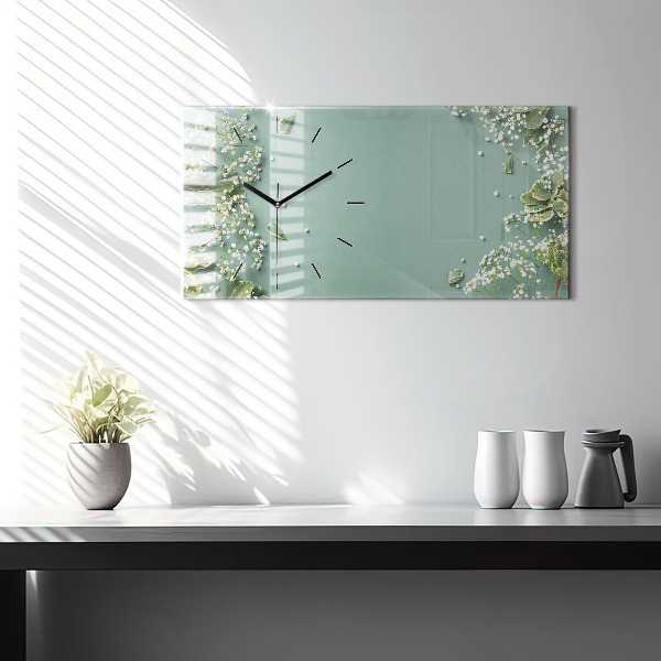 Vízszintes üvegóra Finom virágok