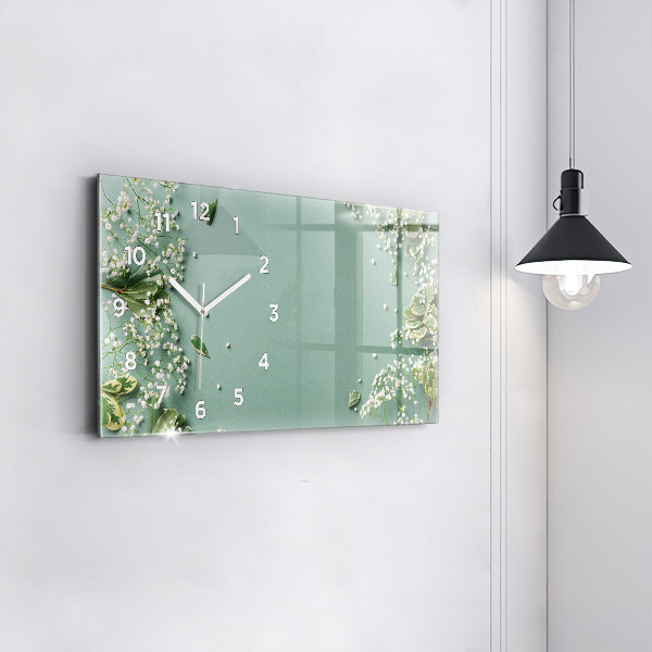 Vízszintes üvegóra Finom virágok