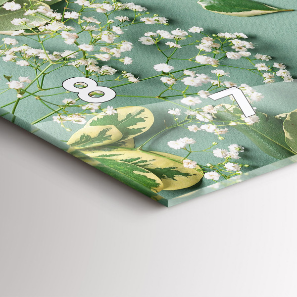 Vízszintes üvegóra Finom virágok