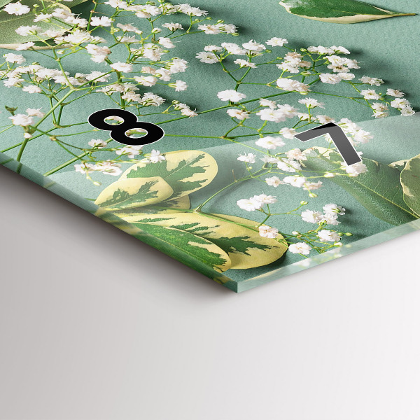 Vízszintes üvegóra Finom virágok