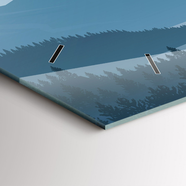 Vízszintes üvegóra Hegyi táj