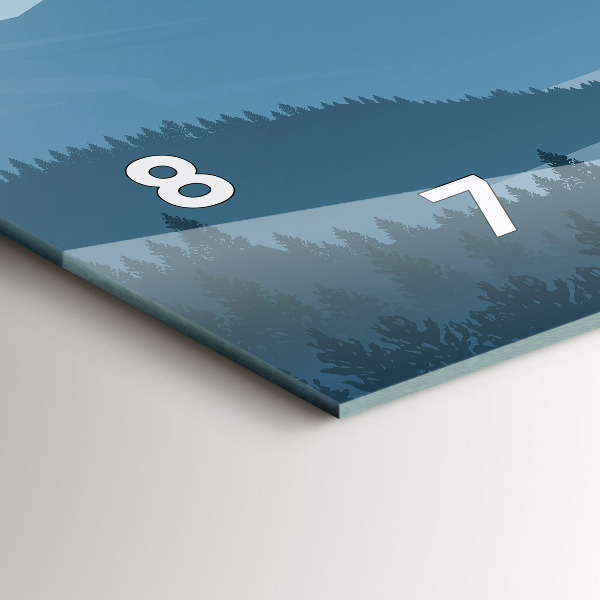 Vízszintes üvegóra Hegyi táj