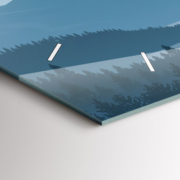 Vízszintes üvegóra Hegyi táj