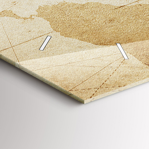 Vízszintes üvegóra Vintage világtérkép