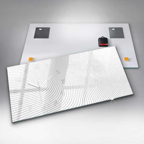 Vízszintes üvegóra Absztrakciós vonalak