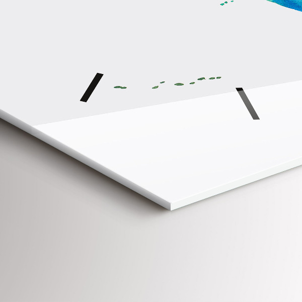 Vízszintes üvegóra Akvarell térkép a világról