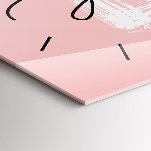 Vízszintes üvegóra Szeresd magad felirat